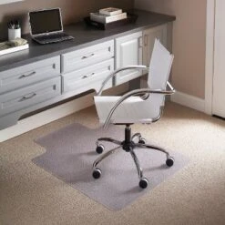 3'9"x4'5" Rectangle With Lip Solid Office Chair Mat Clear - Flash Furniture