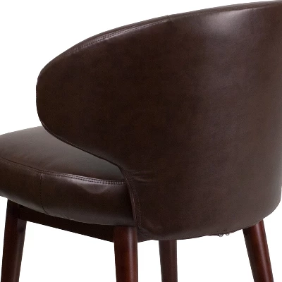 Flash Furniture Comfort Back Series Side Reception Chair With Walnut Legs 6 Flash Furniture Comfort Back Series Side Reception Chair With Walnut Legs - Image 4