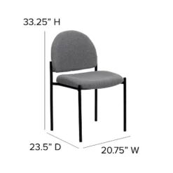 Flash Furniture Comfort Gray Fabric Stackable Steel Side Reception Chair -Flash Furniture GUEST 8f4734e2 6f5e 4c8a b356 260ac6399846