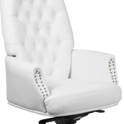 Flash Furniture High Back Traditional Tufted White LeatherSoft Multifunction Executive Swivel Ergonomic Office Chair With Arms -Flash Furniture GUEST 8f49f362 b28c 4358 87e2 b24319964d4c