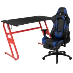 Flash Furniture Gaming Desk And Footrest Reclining Gaming Chair Set With Cup Holder And Headphone Hook -Flash Furniture GUEST 8f5d8edf a3e2 4f79 b4c3 9212bfea738d