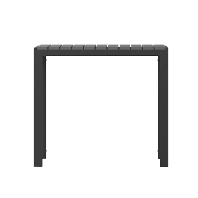 Flash Furniture Harris Commercial Grade Indoor/Outdoor Black Square Steel Patio Dining Table For 4 With Black Poly Resin Slatted Top 10 Flash Furniture Harris Commercial Grade Indoor/Outdoor Black Square Steel Patio Dining Table For 4 With Black Poly Resin Slatted Top - Image 8
