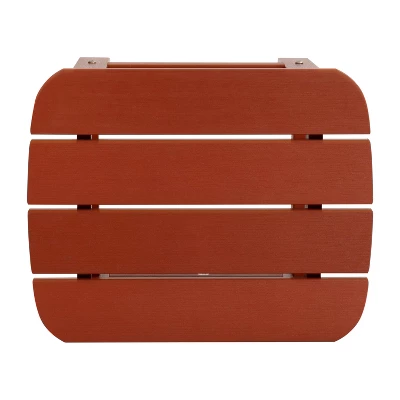 Flash Furniture Charlestown All-Weather Poly Resin Wood Commercial Grade Adirondack Side Table 6 Flash Furniture Charlestown All-Weather Poly Resin Wood Commercial Grade Adirondack Side Table - Image 4