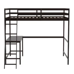 Flash Furniture Riley Loft Bed Frame With Desk, Wooden Bed Frame With Protective Guard Rails & Ladder For Kids And Teens -Flash Furniture GUEST 9181c584 707c 4b5e 9b86 10d460f433e5