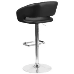 Flash Furniture Contemporary Vinyl Adjustable Height Barstool With Rounded Mid-Back -Flash Furniture GUEST 920a903b c366 41b7 921a 8752668b04ed