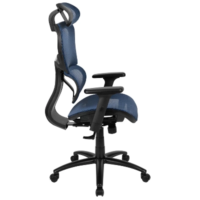 Flash Furniture Ergonomic Mesh Office Chair With 2-to-1 Synchro-Tilt, Adjustable Headrest, Lumbar Support, And Adjustable Pivot Arms 13 Flash Furniture Ergonomic Mesh Office Chair With 2-to-1 Synchro-Tilt, Adjustable Headrest, Lumbar Support, And Adjustable Pivot Arms - Image 11