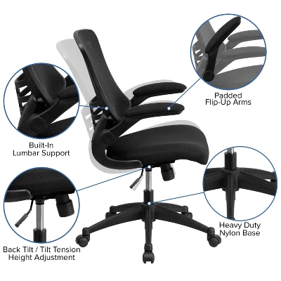 Swivel Task Chair Black - Flash Furniture 6 Swivel Task Chair Black - Flash Furniture - Image 4
