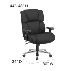 Flash Furniture HERCULES Series 24/7 Intensive Use Big & Tall 400 Lb. Rated Executive Swivel Ergonomic Office Chair With Lumbar Knob And Tufted Headrest & Back -Flash Furniture GUEST 94ca7992 dc53 4efb bbbf 1a4a394b3a14