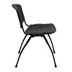 Flash Furniture HERCULES Series 880 Lb. Capacity Black Plastic Stack Chair With Oval Cutout Back And Black Frame -Flash Furniture GUEST 94e0efde caa8 47ed 84ad 9ce5841bea37
