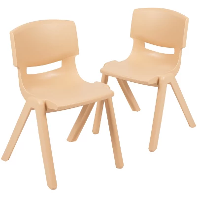 Flash Furniture 2 Pack Plastic Stackable School Chair With 13.25" Seat Height 3 Flash Furniture 2 Pack Plastic Stackable School Chair With 13.25" Seat Height