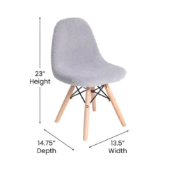 Flash Furniture Zula Kid's Set Of 2 Modern Padded Armless Faux Shearling Accent Chairs With Beechwood Legs -Flash Furniture GUEST 95951fea 39e4 44e3 af5d 8b0a6f8ee0db