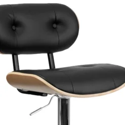 Flash Furniture Bentwood Adjustable Height Barstool With Button Tufted Vinyl Upholstery -Flash Furniture GUEST 95be565f 614c 41df 961f a81958206870