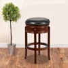 Flash Furniture 29'' High Backless Wood Barstool With Carved Apron And LeatherSoftSoft Swivel Seat 2 Flash Furniture 29'' High Backless Wood Barstool With Carved Apron And LeatherSoftSoft Swivel Seat -Flash Furniture GUEST 96497fa3 d4ec 4cce a31c 32414e37ea83