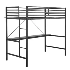 Flash Furniture Jake Metal Loft Bed Frame With Desk, Protective Guard Rails And Ladder For Kids, Teens And Adults -Flash Furniture GUEST 965c09ea 1746 4187 911d 293a14330a48