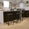 Flash Furniture Black Ladder Back Metal Restaurant Barstool -Flash Furniture GUEST 9699a5d1 4b75 4622 a1b3 e405aa71681e