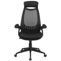 Flash Furniture Ivan High Back Black Mesh Executive Swivel Office Chair With Flip-Up Arms -Flash Furniture GUEST 96d828fe 75a1 40ef 8c9e f569eb0b7a75