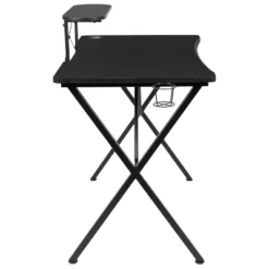 Flash Furniture Gaming Desk With Cup Holder, Headphone Hook, And Monitor/Smartphone Stand -Flash Furniture GUEST 96e831a2 aa99 4751 9602 aa2b2bac7a62