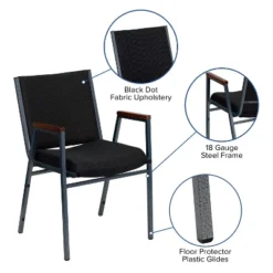 Flash Furniture HERCULES Series Heavy Duty Stack Chair With Arms -Flash Furniture GUEST 9798e518 49f9 4d91 bef8 988a79717718