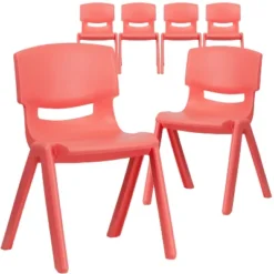 Flash Furniture 6 Pack Plastic Stackable School Chair With 13.25" Seat Height -Flash Furniture GUEST 979dee3f 9b7b 476e 8d7d 225b1075c7b8