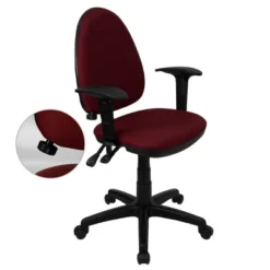 Flash Furniture Mid-Back Fabric Multifunction Swivel Ergonomic Task Office Chair With Adjustable Lumbar Support And Adjustable Arms -Flash Furniture GUEST 98856e32 3b14 4dd7 80e6 37f45b81bc5f