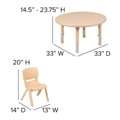 Flash Furniture 33" Round Plastic Height Adjustable Activity Table Set With 2 Chairs 13 Flash Furniture 33" Round Plastic Height Adjustable Activity Table Set With 2 Chairs -Flash Furniture GUEST 993dfe1f 5b65 4ee8 a305 3f97541f5bee