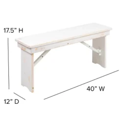 Flash Furniture HERCULES Series 40" X 12" Solid Pine Folding Farm Bench -Flash Furniture GUEST 99532e08 ca2f 46b8 8eea 76bffcaaa2a1