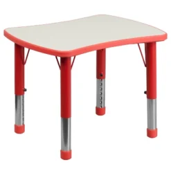 Flash Furniture 21.875"W X 26.625"L Rectangular Plastic Height Adjustable Activity Table -Flash Furniture GUEST 99a40bfb b72c 41d3 ac13 cd9f1c93fd82