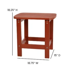 Flash Furniture Charlestown All-Weather Poly Resin Wood Commercial Grade Adirondack Side Table 20 Flash Furniture Charlestown All-Weather Poly Resin Wood Commercial Grade Adirondack Side Table -Flash Furniture GUEST 9a0ccbea af0a 424a a200 d58eca6c8716