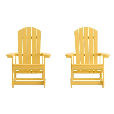 Flash Furniture Savannah All-Weather Poly Resin Wood Adirondack Rocking Chair With Rust Resistant Stainless Steel Hardware - Set Of 2 16 Flash Furniture Savannah All-Weather Poly Resin Wood Adirondack Rocking Chair With Rust Resistant Stainless Steel Hardware - Set Of 2 - Image 14