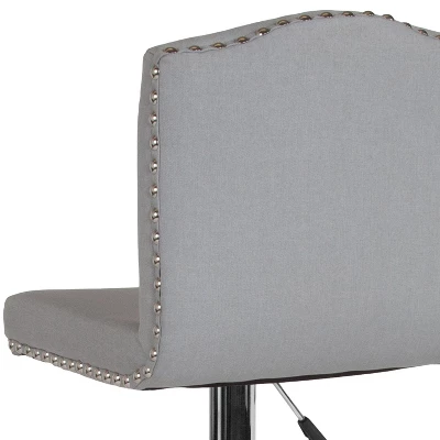 Flash Furniture Bellagio Contemporary Adjustable Height Crown Back Barstool With Accent Nail Trim 6 Flash Furniture Bellagio Contemporary Adjustable Height Crown Back Barstool With Accent Nail Trim - Image 4