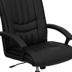 Flash Furniture Mid-Back Black LeatherSoft Swivel Manager's Office Chair With Arms -Flash Furniture GUEST 9c3724c4 bbbe 4e67 be7e 74c6241130dc