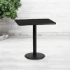 Flash Furniture 24'' X 30'' Rectangular Black Laminate Table Top With 18'' Round Table Height Base -Flash Furniture GUEST 9d69b204 71e2 4951 8119 241850616615