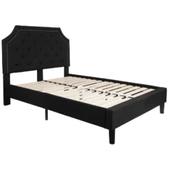 Flash Furniture Brighton Tufted Upholstered Platform Bed With 10 Inch CertiPUR-US Certified Foam And Pocket Spring Mattress -Flash Furniture GUEST 9dde0e00 fece 4526 b63a fdc1a29a7482