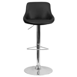 Flash Furniture Contemporary Vinyl Bucket Seat Adjustable Height Barstool With Chrome Base -Flash Furniture GUEST 9f196f54 ecf9 436d b154 142ee172c0c5