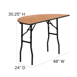 Flash Furniture 4-Foot Half-Round Wood Folding Banquet Table -Flash Furniture GUEST 9f6b417f b85e 47bb 9fb3 274a1eea2d76