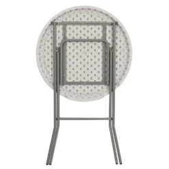 Flash Furniture 2.63-Foot Round Granite White Plastic Bar Height Folding Table -Flash Furniture GUEST 9f8847b2 2c4c 49e2 9d46 60c0d66caf7a