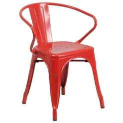 Flash Furniture Commercial Grade Metal Indoor-Outdoor Chair With Arms -Flash Furniture GUEST 9fdfccdd 0cbe 409f b7f1 9a445eb459ae