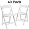 Flash Furniture Hercules™ Folding Chair - White Resin - 40 Pack 1000LB Weight Capacity Comfortable Event Chair - Light Weight Folding Chair -Flash Furniture GUEST 9fe59484 2044 4b71 a602 2f8646e4b634
