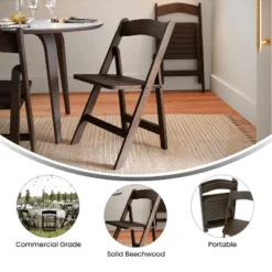 Flash Furniture Holden Commercial Grade Solid Wood Folding Dining Chair -Flash Furniture GUEST a0cb0884 6d45 4692 856e 0b7830138699