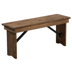 Flash Furniture HERCULES Series 40" X 12" Solid Pine Folding Farm Bench -Flash Furniture GUEST a0e2606b 11ab 47b0 88b7 a8a779f4c7c9