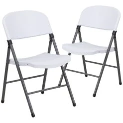 Flash Furniture 2 Pack HERCULES Series 330 Lb. Capacity Plastic Folding Chair With Charcoal Frame -Flash Furniture GUEST a0e6bd44 9630 406e 876a c46563db6ea1