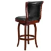 Flash Furniture 30'' High Wood Barstool With Button Tufted Back And LeatherSoft Swivel Seat -Flash Furniture GUEST a1813dae 1d01 4412 b2b9 543e972e87ce