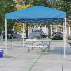Flash Furniture 10'x10' Pop Up Event Canopy Tent With Carry Bag And Folding Bench Set - Portable Tailgate, Camping, Event Set -Flash Furniture GUEST a188043c 2bf2 470e 83bd 902f33891c87