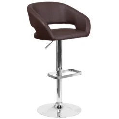 Flash Furniture Contemporary Vinyl Adjustable Height Barstool With Rounded Mid-Back -Flash Furniture GUEST a25215f3 2325 44ad abc4 6820748a97c7