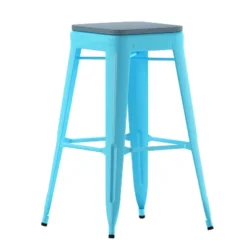 Flash Furniture Cierra Set Of 4 Commercial Grade 30" High Backless Metal Indoor Bar Height Stools With All-Weather Poly Resin Seats 27 Flash Furniture Cierra Set Of 4 Commercial Grade 30" High Backless Metal Indoor Bar Height Stools With All-Weather Poly Resin Seats -Flash Furniture GUEST a264a558 5938 4d57 bb3c c895f1cddfc7