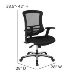 Flash Furniture High Back Black Mesh Multifunction Executive Swivel Ergonomic Office Chair With Molded Foam Seat And Adjustable Arms -Flash Furniture GUEST a270b91a 5e24 4b5e b3c8 76b7cff260d5