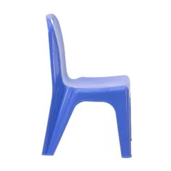 Flash Furniture 2 Pack Blue Plastic Stackable School Chair With Carrying Handle And 11" Seat Height -Flash Furniture GUEST a2bd81d0 0054 402d 93a4 1676c093eef1