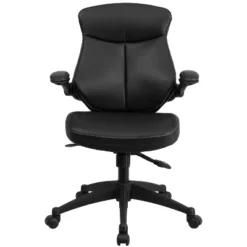 Flash Furniture Kale Mid-Back Black LeatherSoft Executive Swivel Ergonomic Office Chair With Back Angle Adjustment And Flip-Up Arms -Flash Furniture GUEST a30bdfda 796c 44a7 aef2 027f8942da88