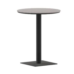 Flash Furniture Finch Commercial Grade Round 24" Table With Faux Teak Poly Slats And Steel Frame -Flash Furniture GUEST a431aa6a 4110 4c59 9095 6a1bb3f90393
