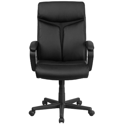 Flash Furniture Raya High Back Black LeatherSoft Executive Swivel Office Chair With Slight Mesh Accent And Arms 10 Flash Furniture Raya High Back Black LeatherSoft Executive Swivel Office Chair With Slight Mesh Accent And Arms - Image 8